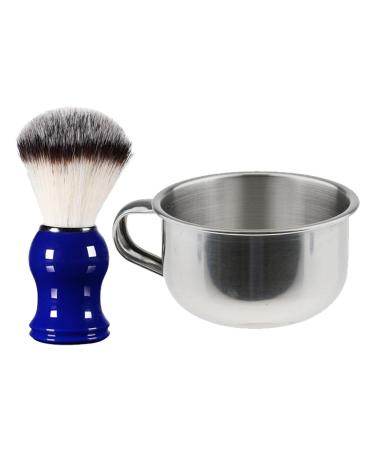 Oshhni Premium Stainless Steel Shaving Mug and Brush Set for Men's Grooming