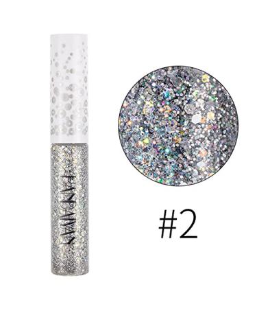 Glitter Eyeliner Liquid - Waterproof Eyeshadow Pen & Brush | Multi-Color #02 for Cosplay & Unique Looks - Buy Online on SooperMarket.com