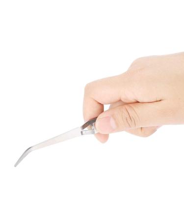 LANTRO JS Nail Art Tweezers Stainless Steel Gel Nail Acrylic Nails Shaping Tweezer Clip Nail Art Tool Pick-up Nail Art Nail Pincher Tweezers Tool