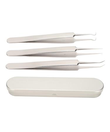 Stainless Steel Tweezers 3-Piece Removal Tool Come-Done Extractor Kit For Removal Forehead Face and Nose