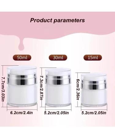 30ml Airless Pump Bottles - 6PCS Refillable Travel Spray Bottles for Toner | Transparent Portable & Reusable - Buy Online on SooperMarket.com