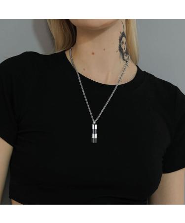 U7 Women s Cremation Urn Necklace - Celtic Knot Dog Feet Wings & Crucifix Designs | Stainless Steel Cylinder Pendant for Ashes | Unique Burial Jewelry for Men - Buy Online on SooperMarket.com