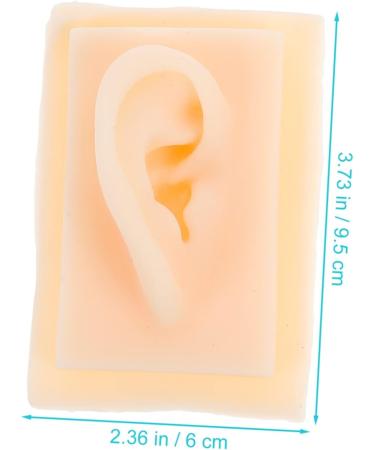 Plafope 1 Pair Soft Silicone Human Ear Earrings for Models - Flexible and Realistic Simulation for Hearing Aid Practice and Teaching - Buy Online on SooperMarket.com
