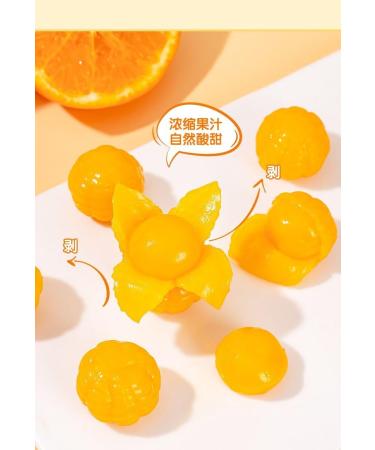 Peeling Fruit Juice Fudge Orange juice flavored candy fruit soft candy gummy candy healthy nutritious dessert wedding candies New Year Candy Chinese delicious snack gift pack (800g(About 86pieces)) - Buy Online on SooperMarket.com