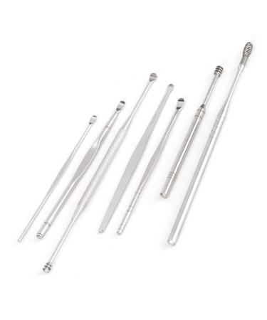 8pcs Stainless Steel Ear Pick Kit for Earwax Removal Spiral Double-Headed Cleansing Tools - Buy Online on SooperMarket.com