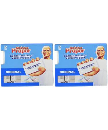 Meister Proper Dirt Eraser Original Eraser Sponge for Shining Surfaces Pack of 4 2 Pieces (Pack of 2) Dirt Eraser