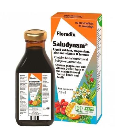 Saludynam Salus Florodix Liquid Calcium Magnesium Zinc and Vitamin D 250ml