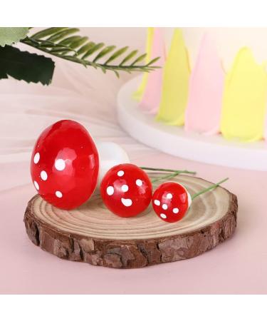 Didiseaon 30pcs Mini Foam Mushroom: Cupcake Toppers Food Picks Cute Tiny Mushrooms Dessert Decoration for Woodland Theme Birthday Party Garden Ornament Flower Pots Bonsai Micro Landscape - Buy Online on SooperMarket.com