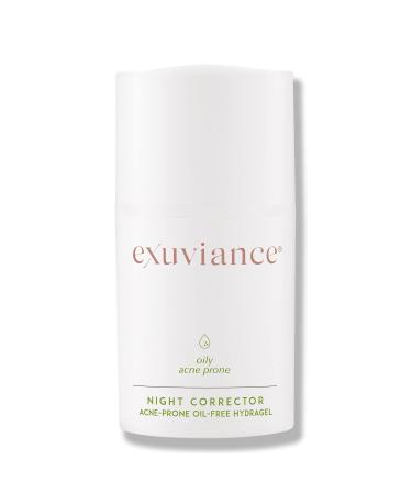 EXUVIANCE Night Corrector Lightly Hydrating Nighttime Gel with AHA/PHA Antiaging For Oily Skin Oil-Free Non-comedogenic Non-acnegenic 50 g.