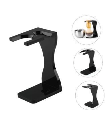 Premium Beard Brush Holder & Shave Brush Organizer - Electric Shaver Storage Rack & Razor Stand for Men | Acrylic Shaving Base - Buy Online on SooperMarket.com