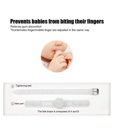 BORDSTRACT Adjustable Thumb Sucking Finger Protector - Stop Baby Silicone Thumb Guard for Thumbsucking Treatment Kit - Teething Toy for Infant Kids (White) - Buy Online on SooperMarket.com