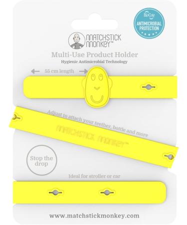 Matchstick Monkey Antimicrobial Silicone Holder Strap - 55cm Yellow - Buy Online on SooperMarket.com