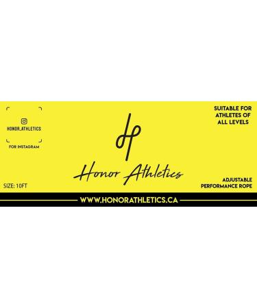 Honor Athletics Speed Rope - Adjustable 10ft Skipping Rope for Double Under, Boxing, MMA, Cardio Fitness Training - Yellow - Buy Online on SooperMarket.com