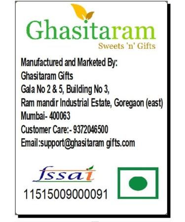 Ghasitaram Gifts Jaiccha Rakhi for Brother Assorted Bites in Premium Box 12pcs with 2 Rudraksh rakhis - Buy Online on SooperMarket.com