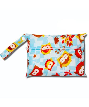 Egurs Wetbag Waterproof Reusable Diaper Bag Nappy Bag Owl S 22 * 15cm S 22*15cm Owl