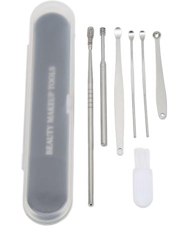 Spring Earwax Cleaner Tool 7 In1 Stainless Steel Ear Pick Set Exquisite Remove Earwax for Ear Cleaning - Buy Online on SooperMarket.com