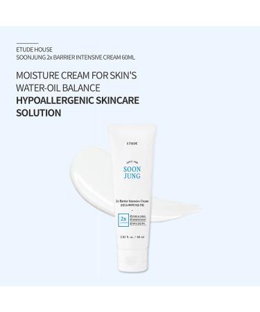 ETUDE SoonJung 2x Barrier Intensive Cream 60ml (21AD) | Hypoallergenic Shea Butter Facial Cream | Sensitive Skin Hydration & Repair with Panthenol | K-beauty - Buy Online on SooperMarket.com