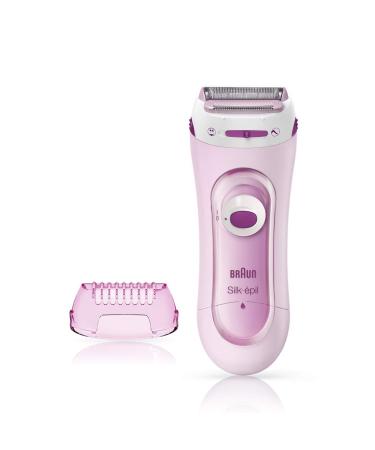 Braun Silk- pil Lady Shaver 5-100 2-in-1 Wireless Electric Women's Razor and Trimmer Pink