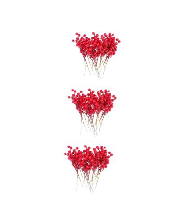 ABOOFAN 48 Pcs Christmas Greenery Garland Christmas Party Favors Artificial Pine Picks Christmas Floral Picks Red Berries Picks Christmas Berry Picks Diy Artificial Pine Tree Branch