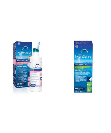 HydraSense Ultra-Gentle Mist Nasal Spray Baby Nasal Care & Gentle Mist Nasal Spray Daily Nasal Care 100% Natural Source Seawater Preservative-Free 100 mL