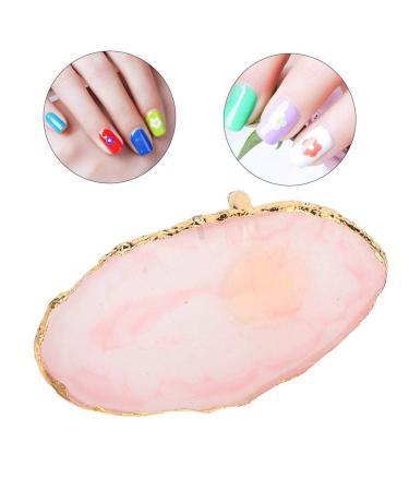 Resin Plastic Plate Dekaim Resin Mini Nail Art Gel Polish Color Mixing Plate Tips Display Holder Manicure Tool(Pink) - Buy Online on SooperMarket.com