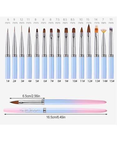 Dajidafu Nail Art Pen Sturdy Nylon Brush Skidproof Handle Nails Brushes Practical Lightweight Manicure Tools Drawing Friend DIY 9mm - Buy Online on SooperMarket.com