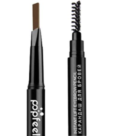 Dual Sided 2 in 1 Sweatproof Long Lasting Fine Tip Retractable Brow Pencil Medium Coffee with Waterproof Design Portable Ergonomic Design Includes Eyebrow Brush - Buy Online on SooperMarket.com