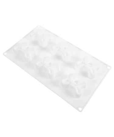 Cabilock Butterfly Fondant Cake Decoration Bowknot Silicone Mold Candle Molds Dessert Pastry 29X17CM White3
