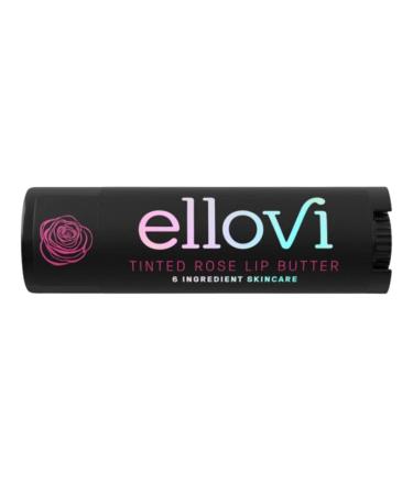 Natural Lip Butter Lip Balm - Wild Rose Tinted - Pure Enough to Eat - Made With Just 6 Vegan Ingredients - Tinted Moisturizing Lip Care for All Day Hydration (Single)
