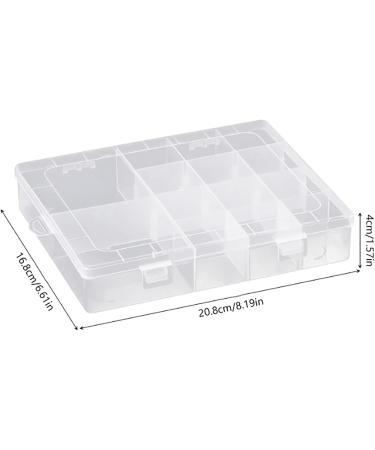 Yawdil 14 Grids Plastic Organizer Box With Dividers Large Grids Tackle Box Organizer Clear Snackle Box Container For Jewelry Art Diy Crafts Tapes Beads And Small Parts - Buy Online on SooperMarket.com