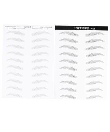 Mikinona 2 Pairs Waterproof Stickers Artificial Eyebrow Stickers Transfer Stickers Disposable 3d Template