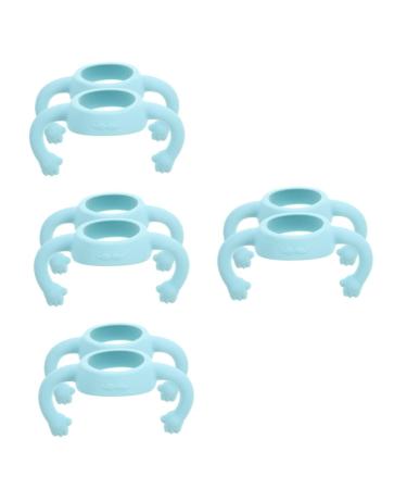 ibasenice 8 Pcs Bottle Handle Bottle Grip Handle Milk Bottle Grips Bottle Grip Handle Wide Mouth Soft Handle Silicone Soft Bottle Clip Child Accessories 14.00X5.00X5.00CMx4pcs Sky-bluex4pcs