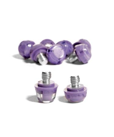 STUDIAMONDS Rubber Studs for Football Boots - 14 Soccer Cleats Standard Thread TPU Studs Translucent Purple