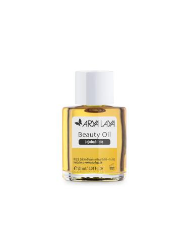 Arya Laya Beauty Oil Jojoba Bio: Allround Talent improves the elasticity of the skin smoothes & prevents wrinkles antibacterial effect vegan 30 ml jojoba oil