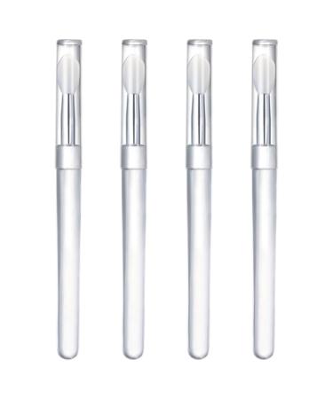 Silicone Lip Brushes Portable Lipstick Applicator Wands Mini Lip Scrub Brush for Lip Gloss 4PCS Exfoliating Lipstick Brush