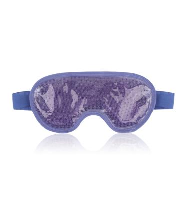 NEWGO Cooling Eye Mask for Puffy Eyes Reusable Hot Cold Therapy Gel Cold Eye Mask for Migraine Headache Dark Circles Dry Eyes Swollen Eyes Sinus Pain Violet Blue