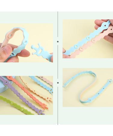 4 Pcs Adjustable Silicone Toy Clips for Baby Pacifier, Feeding Bottle & More - Safety Straps for Stroller, High Chair & Cribs - Buy Online on SooperMarket.com
