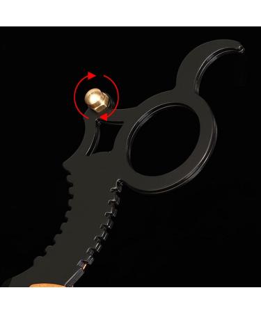 Premium Incaled Razor Puzzle Game Stainless Steel Straight Edge Mustache Cleaner for Camping Travel and Salons Black Gold Edition - Buy Online on SooperMarket.com