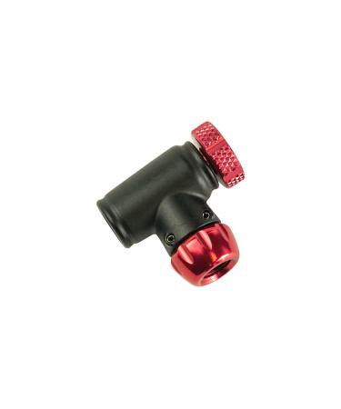 SILCA EOLO IV Co2 Regulator | Compact Design with Turn Screw Control Valve | Presta and Schrader Compatible | Universal Co2 Cartridge Thread Red / Black
