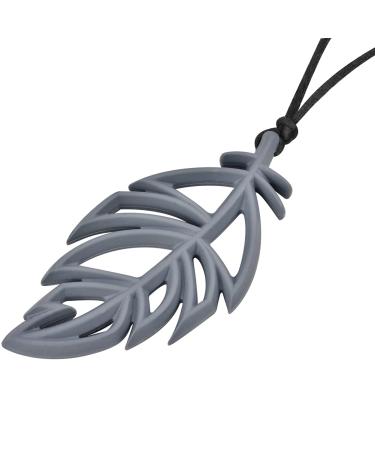 Soft Silicone Chewing Necklace for Kids and Adults - Grey Sensory Chew for Oral Motor Skills - Buy Online on SooperMarket.com
