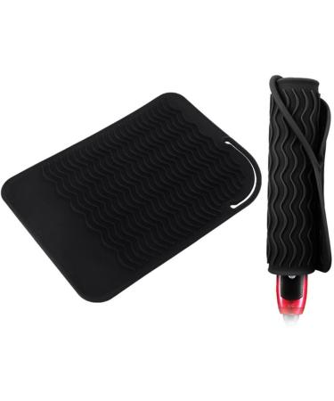 Dajidafu Flat Iron Mat Safe Protective Mats Hairstylist Accessories Grip Storage Pouch Simple Heat Resistant Pad for Protect - Buy Online on SooperMarket.com