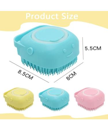 Youery 3-Piece Silicone Pet Bathing Brush Set for Dogs & Cats - Massage Shower Gel Handle Ideal for Grooming & Spa - Buy Online on SooperMarket.com