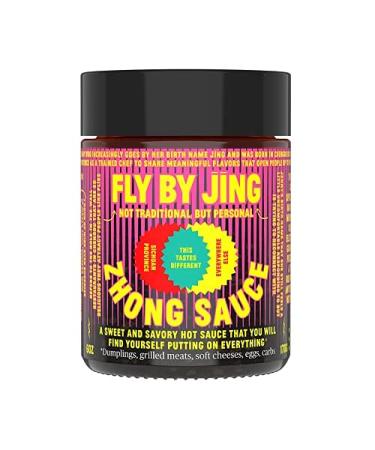 FLY BY JING Zhong Sauce, Deliciously Sweet Spicy Umami Aromatic Gourmet All Natural Vegan Gluten-Free Sichuan Sauce, Gift Idea for the Hot Sauce Fans (6 oz)