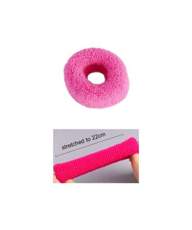 12 Pack Terry Cloth Cotton Elastic Hair Scrunchies - Seamless Hair Ties for Women and Girls - Buy Online on SooperMarket.com