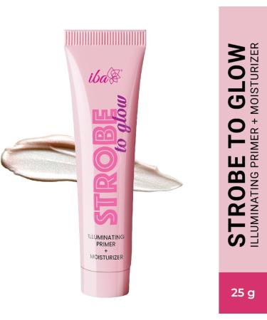 Iba* Strobe to Glow Illuminating Primer + Moisturizer 25gm | Skin Radiance Cream + Highlighter for Face | For Dewy Instant Glow | Boosts Hydration | Enriched Vitamin C | For All Skin Types | Halal Certified & Vegan Makeup - Buy Online on SooperMarket.com
