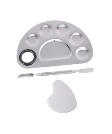minkissy 1 Set Palette Nail Paint Display Boards Manicure Art Tools Manicure Display Boards Manicure Paint Trays Nail Display Racks Nail Art Tools Nail Polish Mixed Board Stainless Steel 12.5X9.5X1.5CM Silver