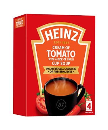 Original Heinz Cream of Tomato Cup Soup with a Kick of Chilli Imported From The UK England The Best Of British Soup Instant Tomato With Chilli Soup