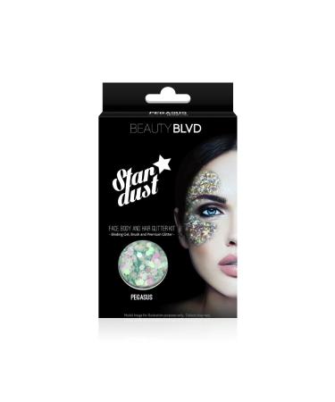 BEAUTYBLVD Stardust Cruelty Free Face Body and Hair Glitter Kit Pegasus