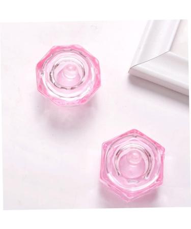 Octagonal Dappen Dish Cup Crystal Glass Glassware Tool for Nail Art Manicure Care Dappen Dish Cup PINK - Buy Online on SooperMarket.com