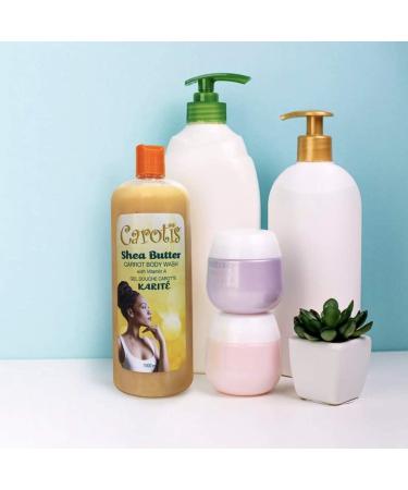 CAROT S Shea Butter Body Wash - 33.8 Fl oz / 1000ml - Revitalizing and Nourishing Skin Treatment - Buy Online on SooperMarket.com